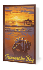Lionheart Graphics - Chesapeake Bay Beach Nautical Souvenir Blank Greeting Card