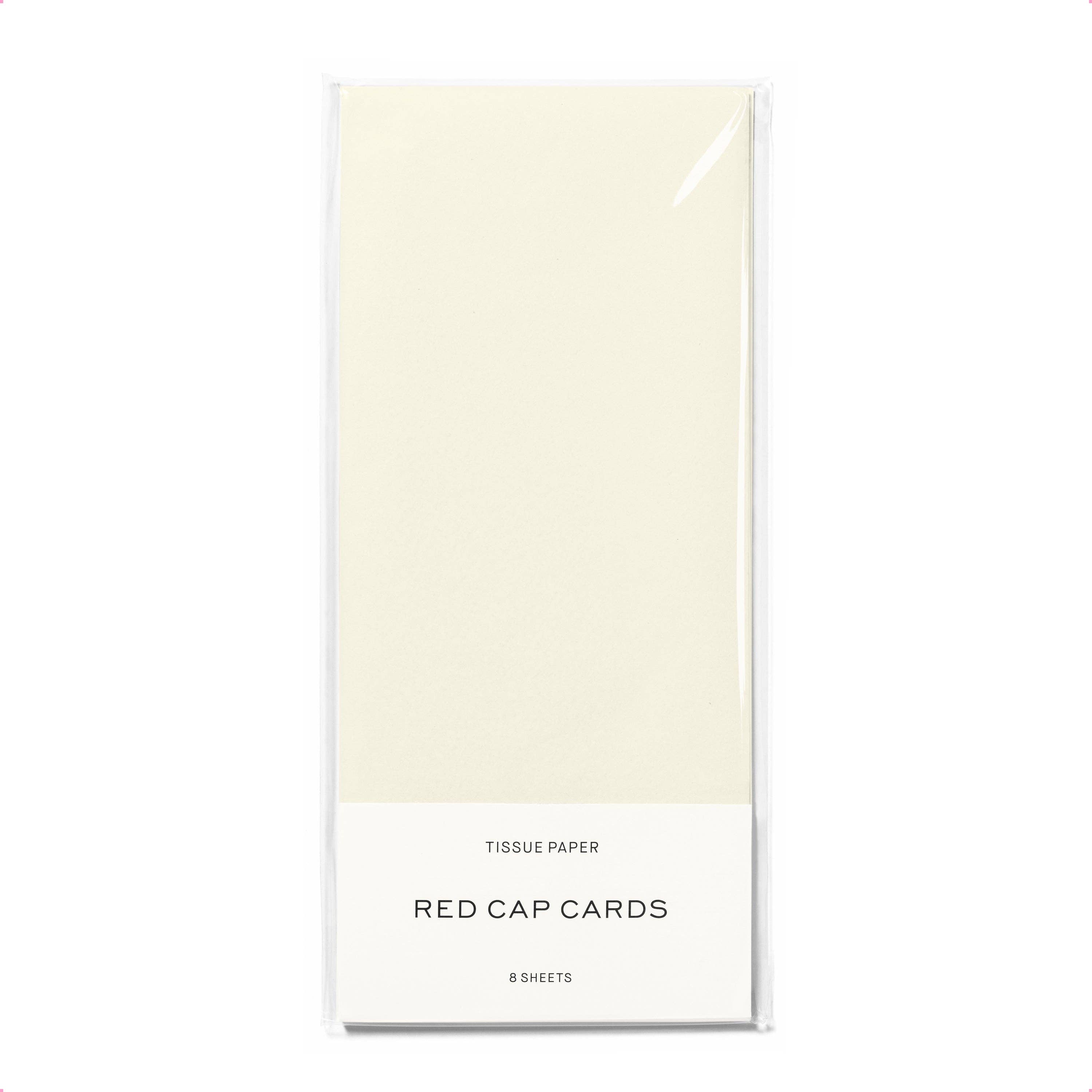 Red Cap Cards - Soft White tissue paper: 8 Sheets