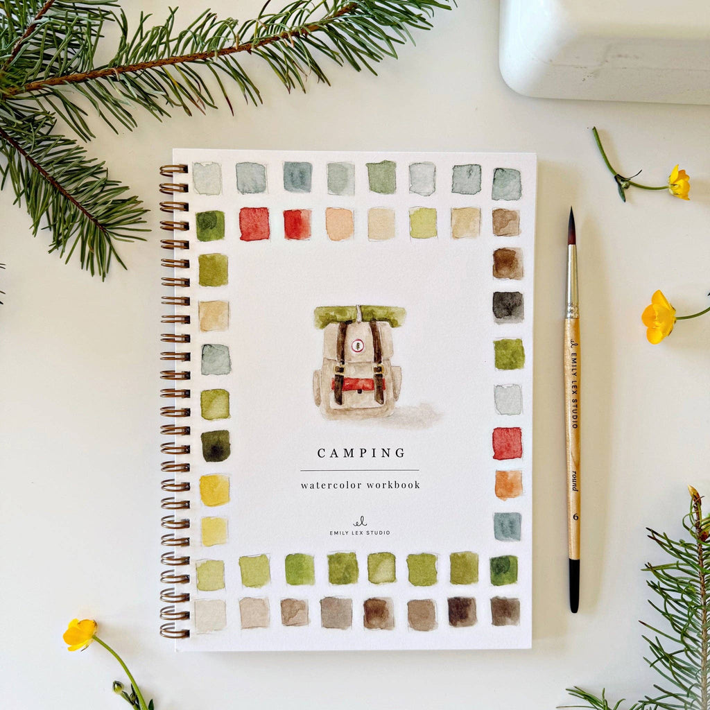 emily lex studio - Camping Watercolor Workbook