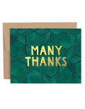 1canoe2 - Green Tile Thank You Greeting Card
