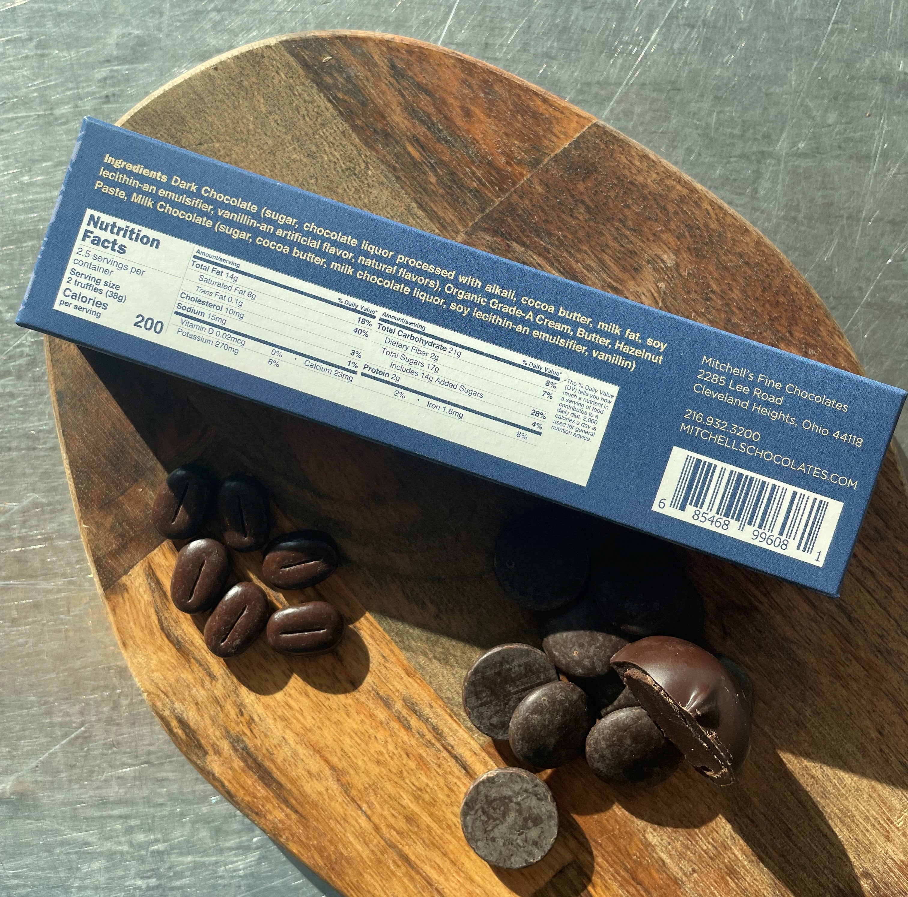 Mitchell's Fine Chocolates - Dark Chocolate Assorted Truffles: 5 Piece Assortment