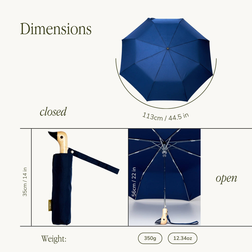 Original Duckhead - Navy Compact Eco-Friendly Original Duckhead Umbrella