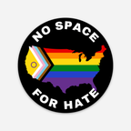 Discovery Stickers - No Space for Hate US Sticker