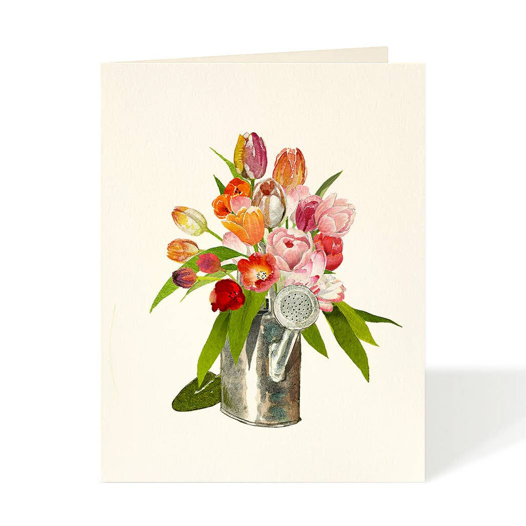 Felix Doolittle - The Watering Can - Flower Garden Greeting Card