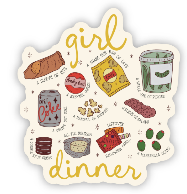 inviting affairs paperie - Girl's Dinner Essentials Sticker