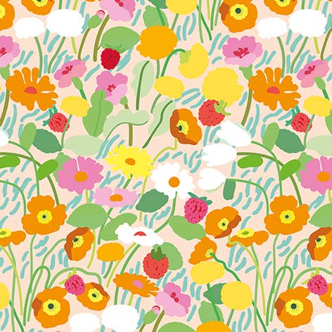 Noi Publishing - Wild flowers flat sheet wrap