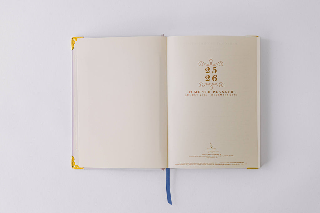 Good Juju Ink - 2026 Vines and Butterflies 17-Month Medium Bound Planner