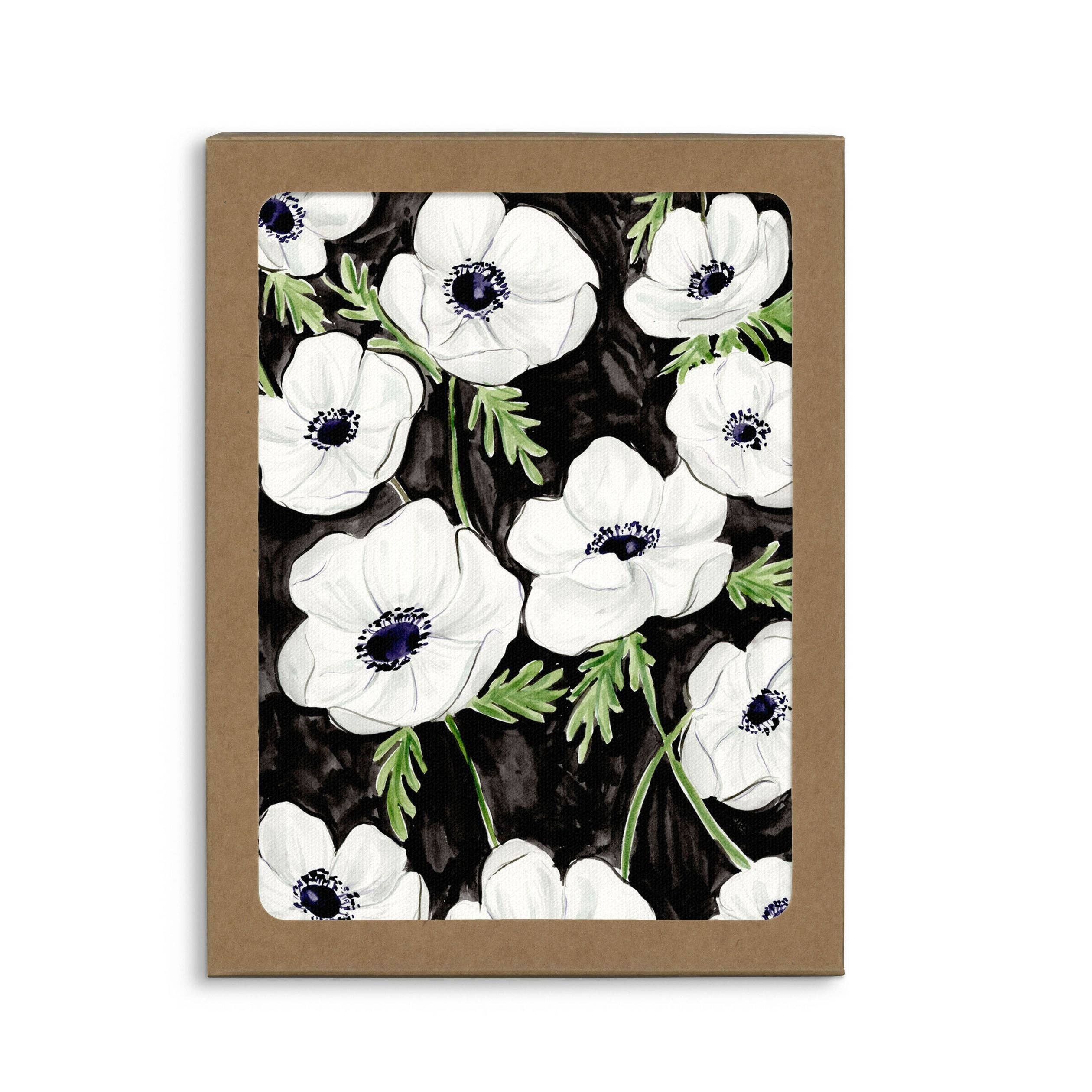 Almeida Illustrations - Anemones Florals | Boxed Set of 6 Greeting Cards