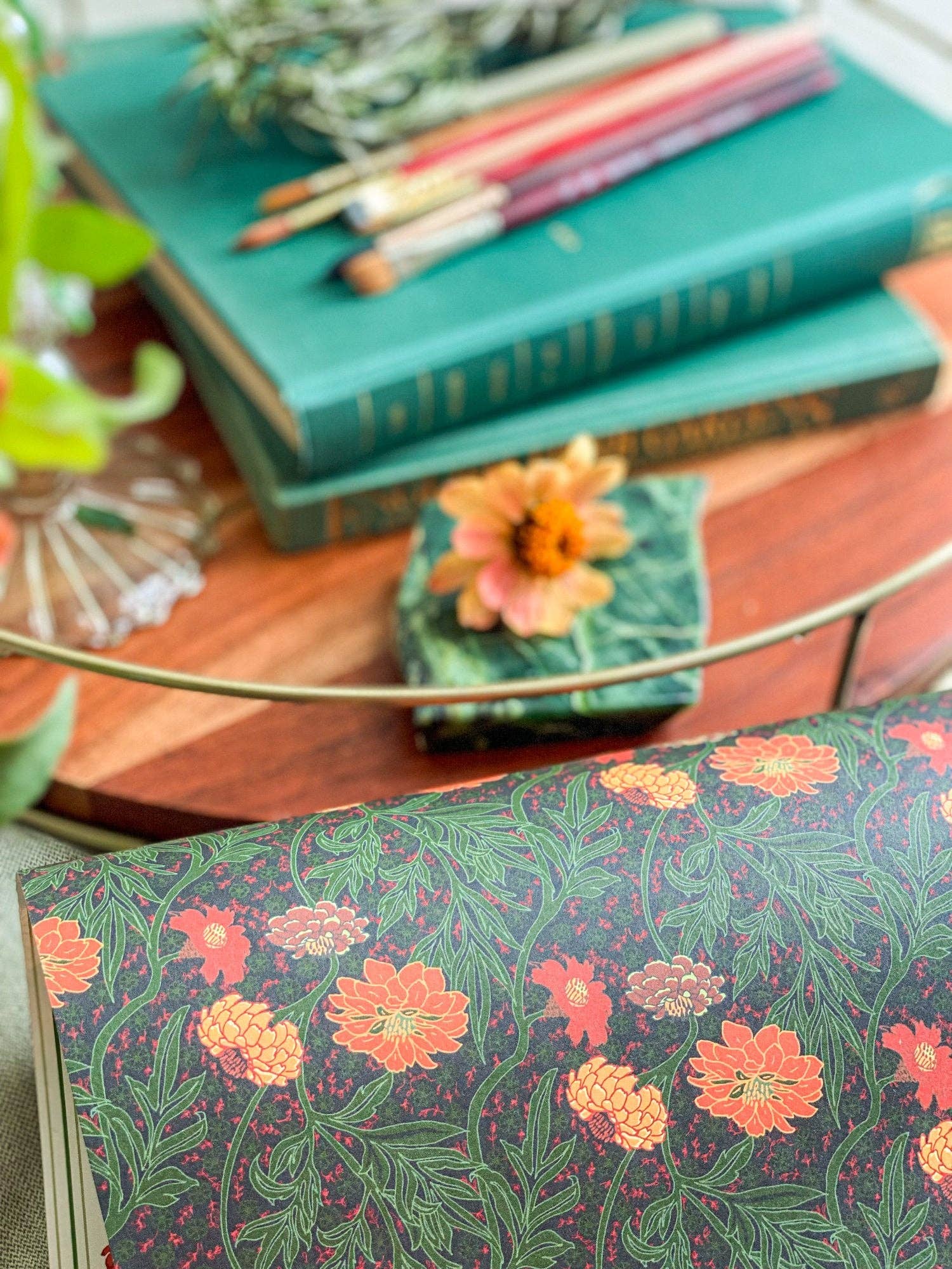 re:mused studio - Zinnia Gift Wrap Sheet – Double Sided: Single Sheets