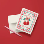 Antiquaria - Cherries Valentine A2 Greeting Card