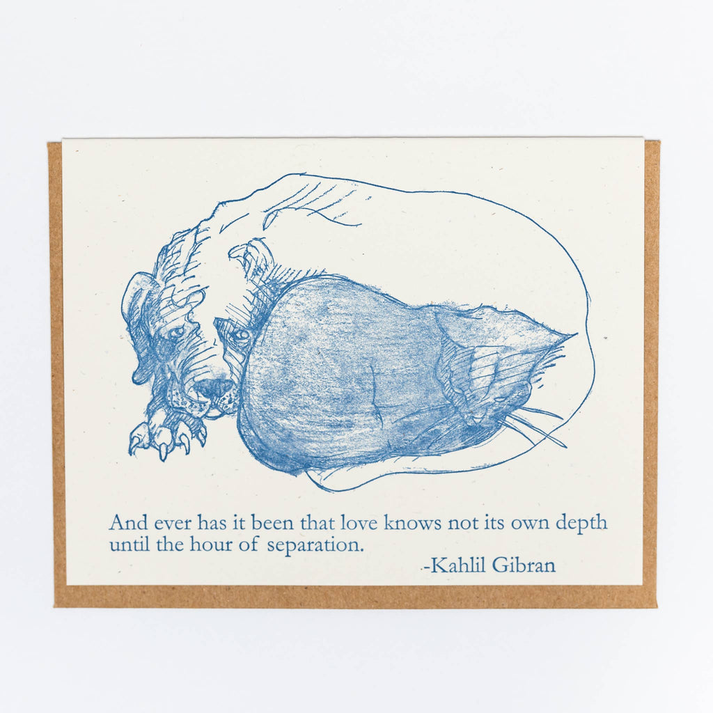 Lady Pilot Letterpress - Pet Condolence Greeting Card