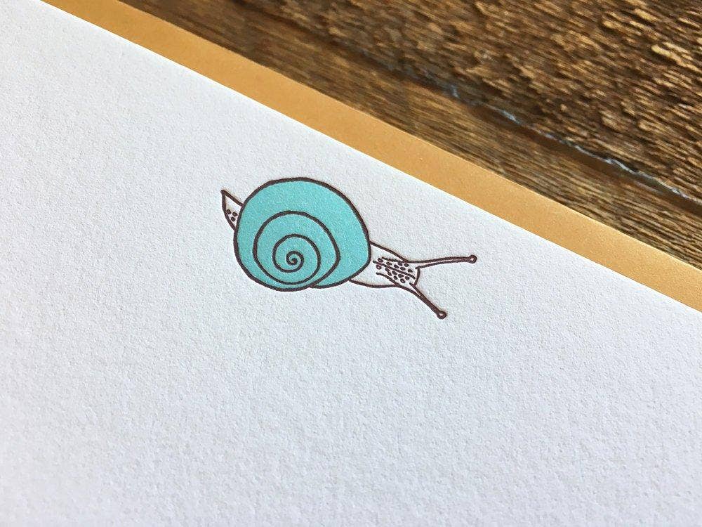 Noteworthy Paper & Press - Snail Mail Flat Notes (Boxed Set of 8)