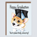 Morgan Swank Studio - Corgi Dog Graduation Cap | Graduation Card