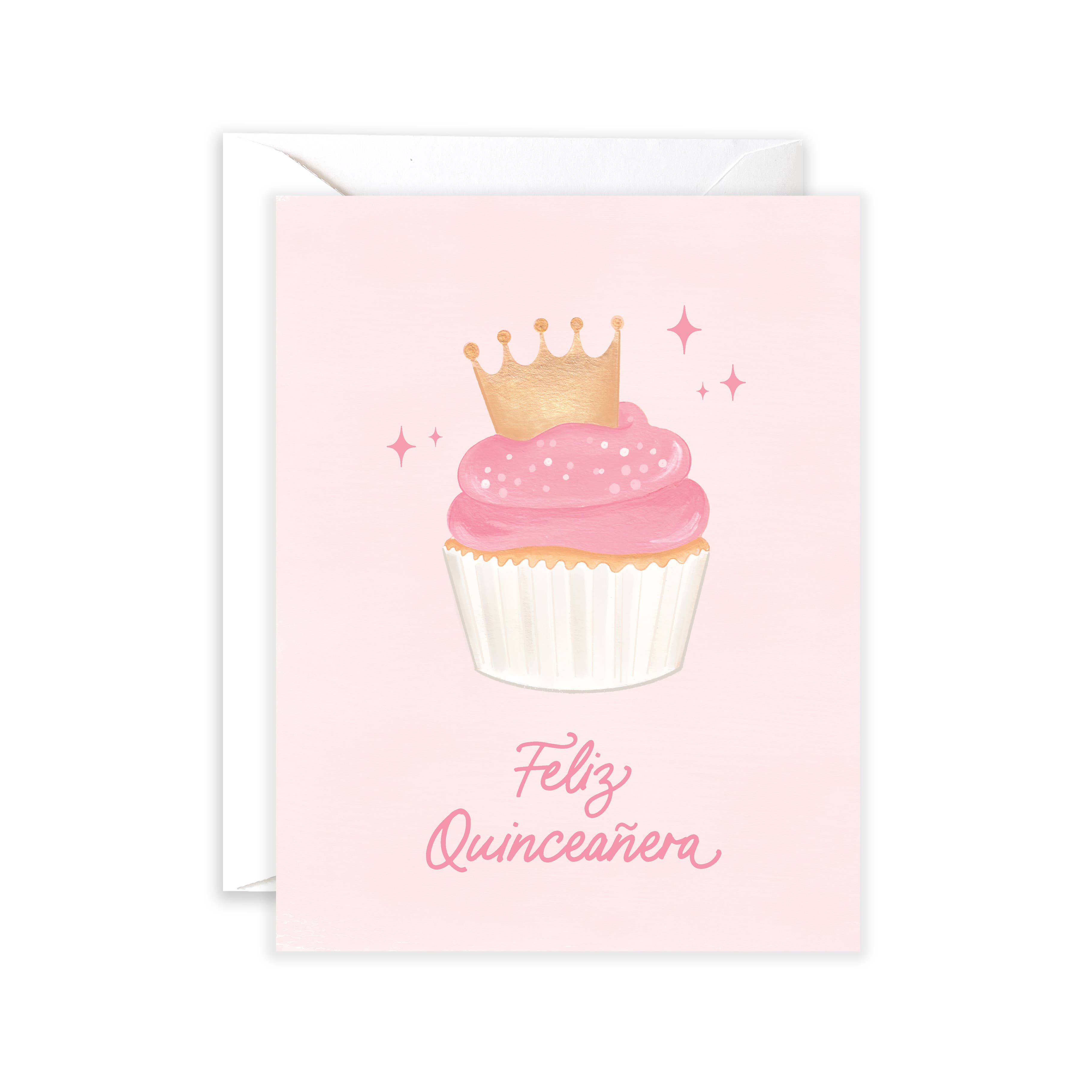 Isabella MG & Co. - Quinceañera Cupcake, Feliz Quinceañera Birthday Card