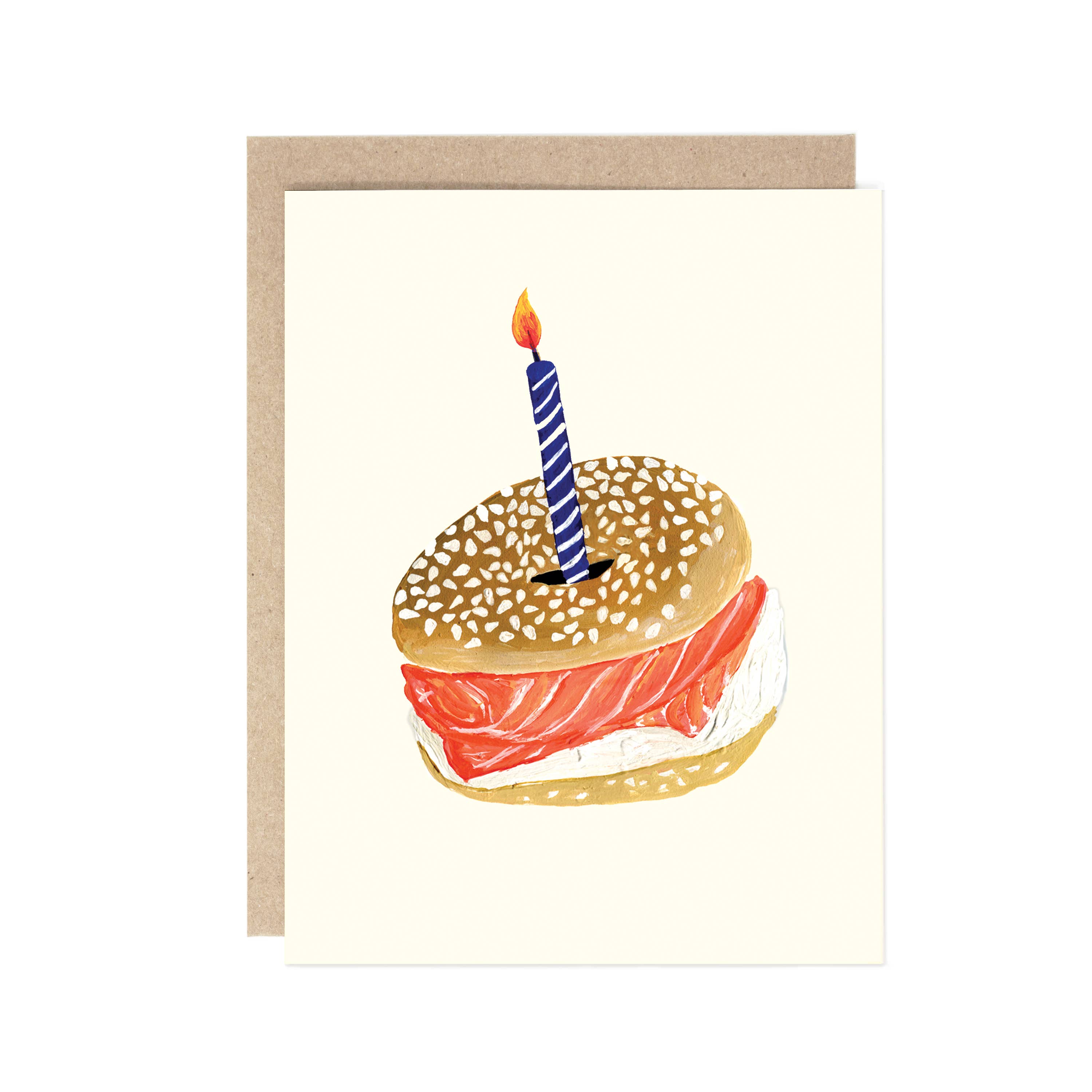 Drawn Goods - Birthday Bagel Card
