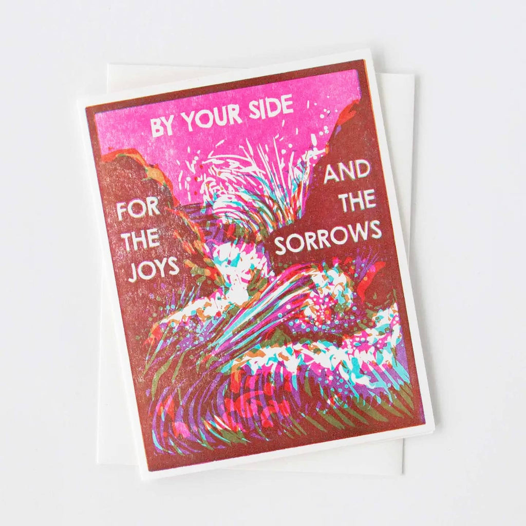 Heartell Press - By Your Side (Waves) Letterpress Encouragement Card