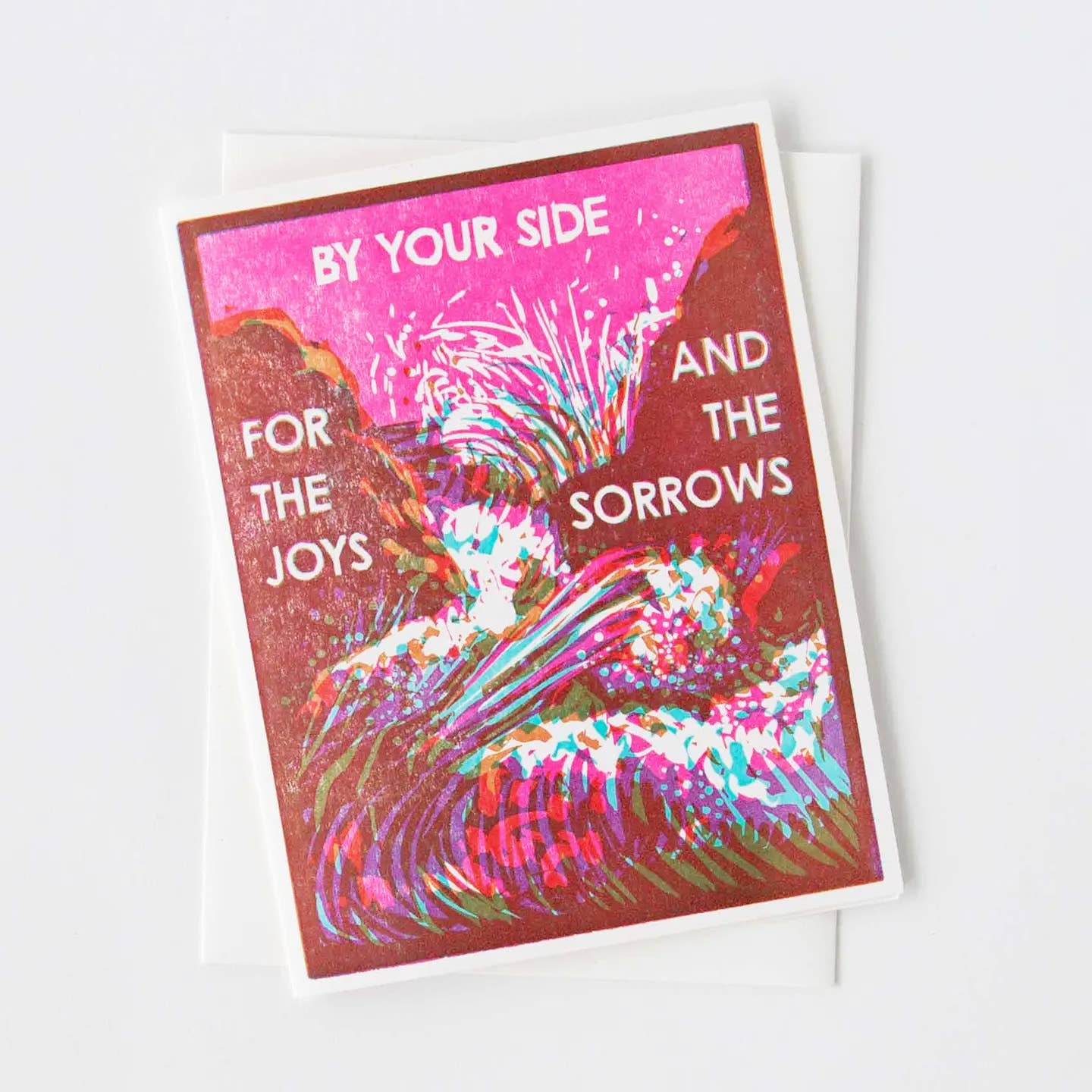 Heartell Press - By Your Side (Waves) Letterpress Encouragement Card