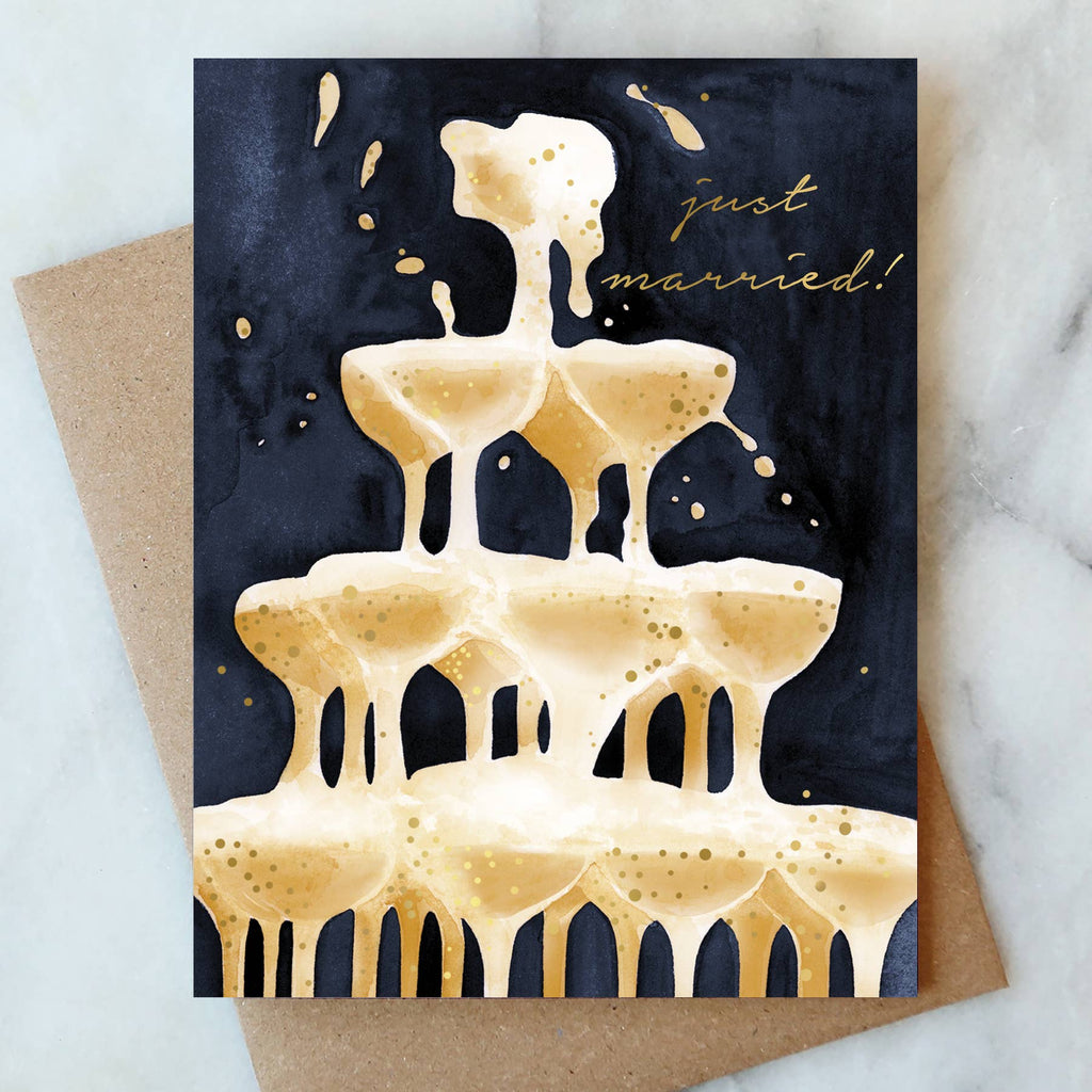 Abigail Jayne Design - Wedding Bubbles Champagne Tower Card | Wedding Card