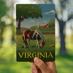 Lantern Press - WOOD POSTCARD Virginia Horse in Field