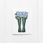 Ramus & Co. - Rain Boot Hydrangeas Greeting Card
