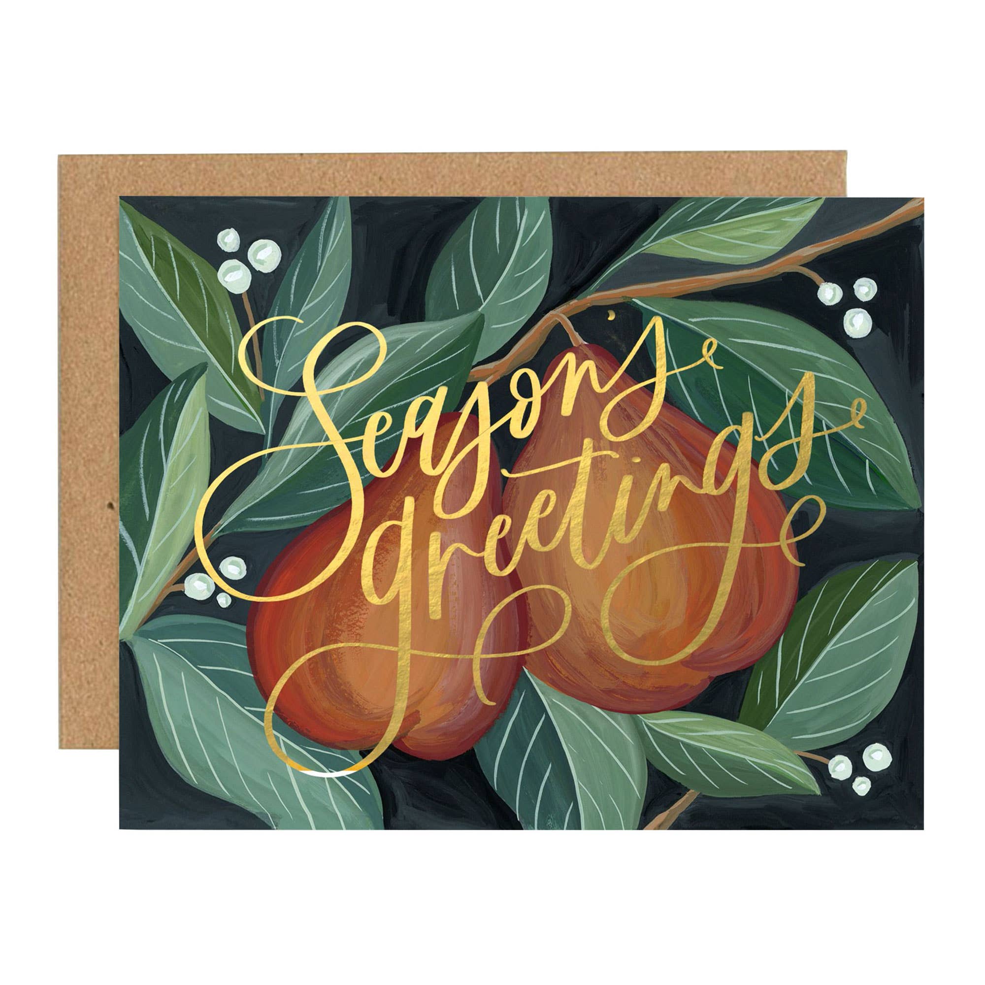 1canoe2 | One Canoe Two Paper Co. - Christmas Pears Holiday Greeting Card