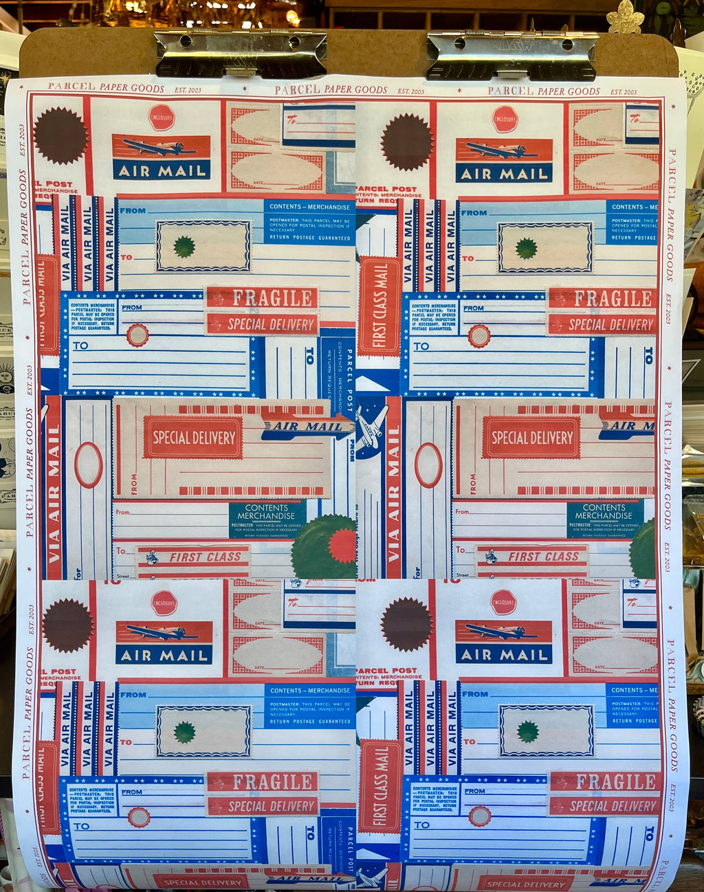 Parcel - Parcel Artisan Wrapping Paper, Airmail