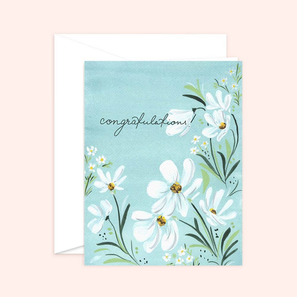 Almeida Illustrations - Congratulations Florals Card: