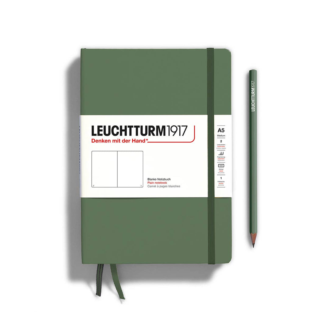 LEUCHTTURM1917 - Notebooks - Medium (A5): Olive / Hardcover / Plain