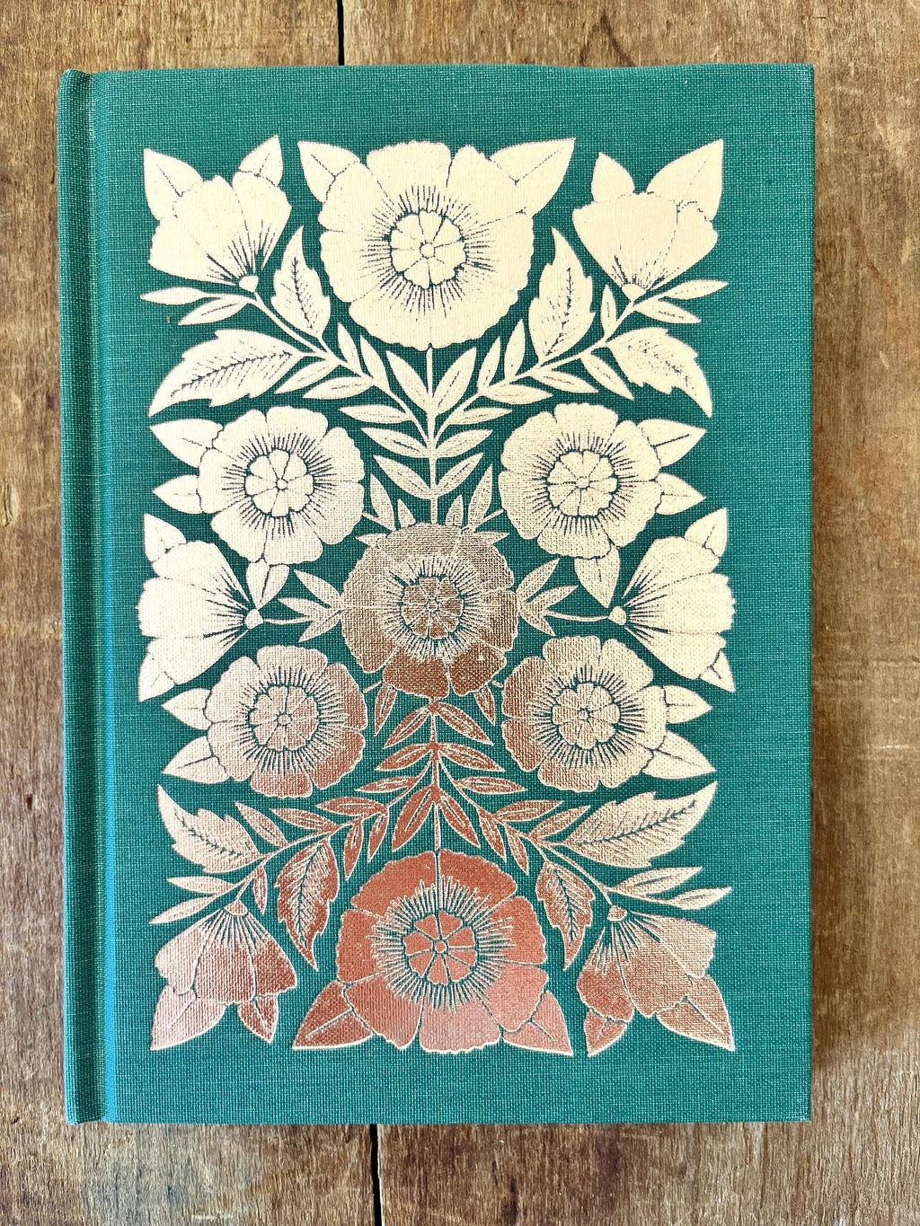 Katharine Watson - Foil Stamped Linen Journal, Blank Jewel Green