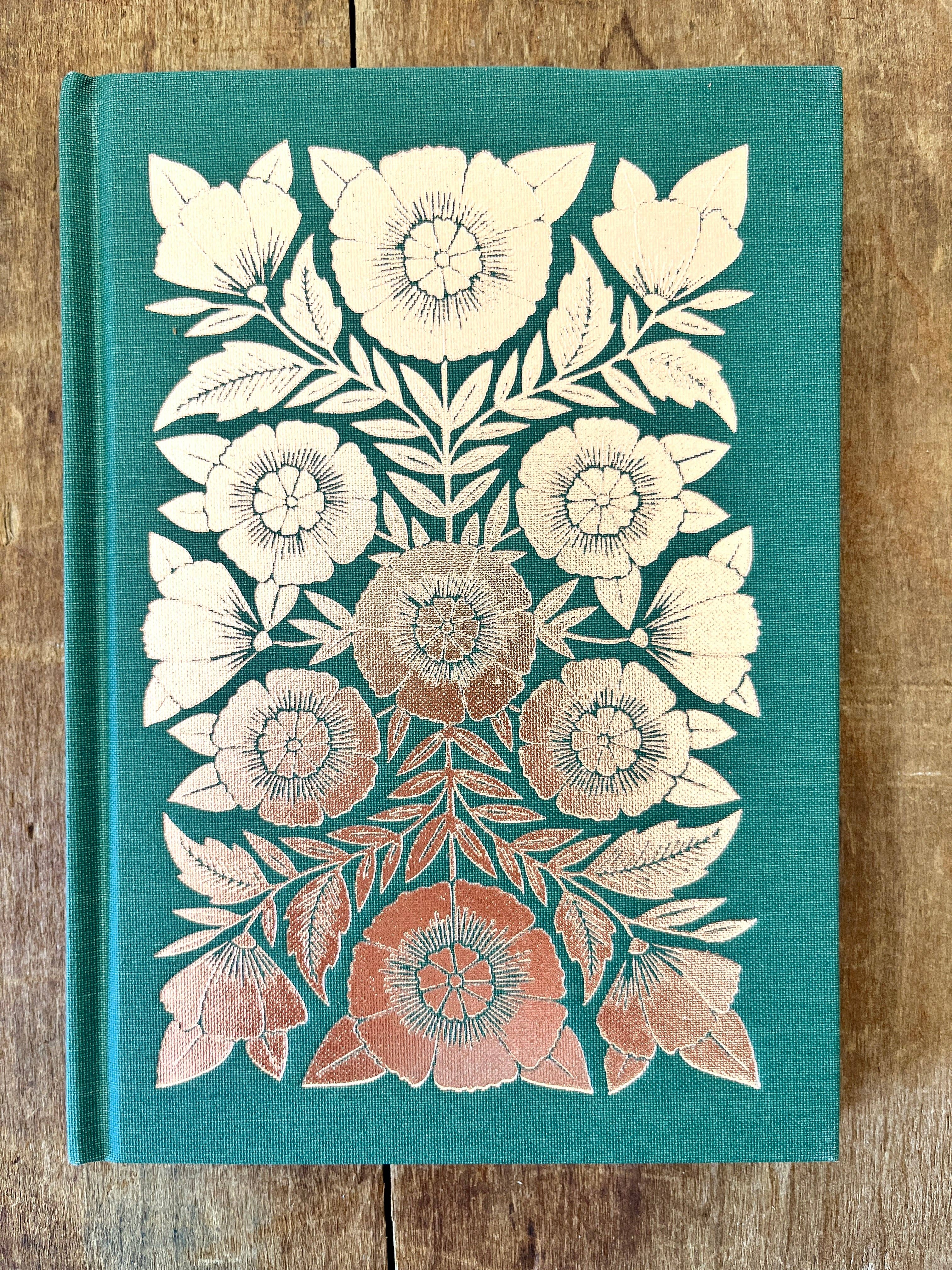 Katharine Watson - Foil Stamped Linen Journal, Blank Jewel Green