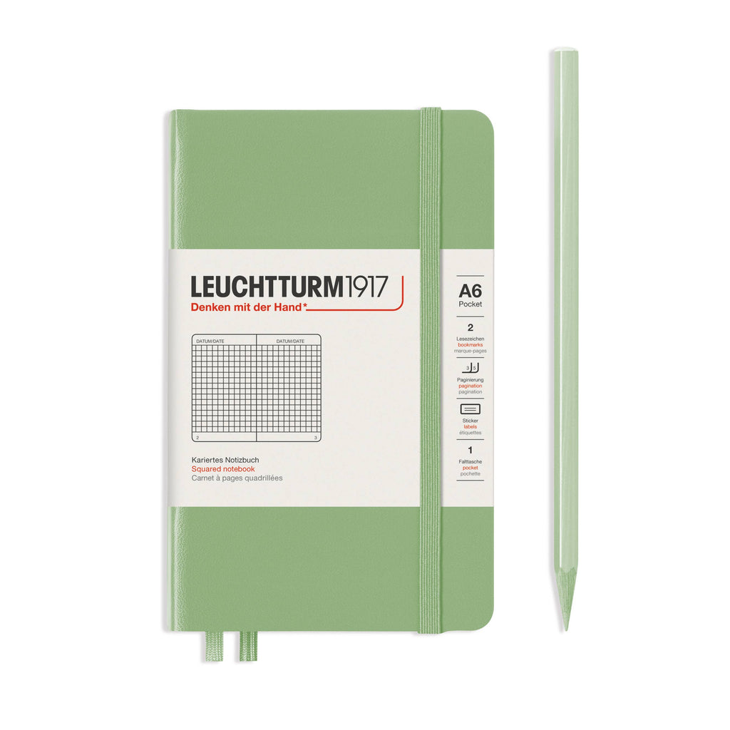 LEUCHTTURM1917 - Notebooks - Pocket (A6): Sage / Hardcover / Squared