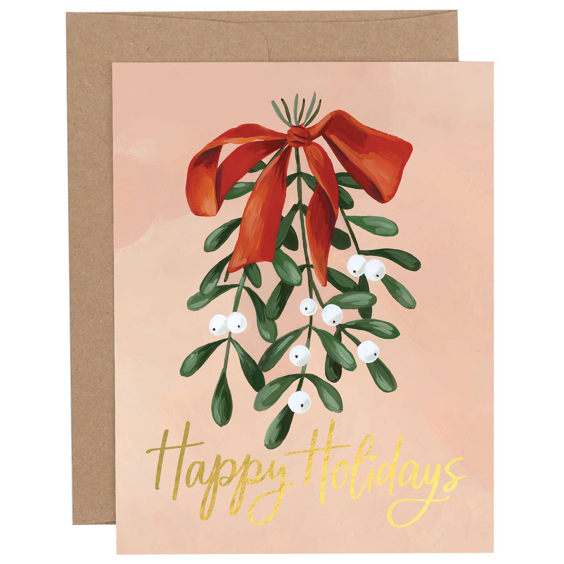 1canoe2 | One Canoe Two Paper Co. - Happy Holidays Mistletoe Greeting Card