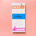 Pier Six Press - Okay/Nope Reversible - Risograph 'Memo Maker' Notepad