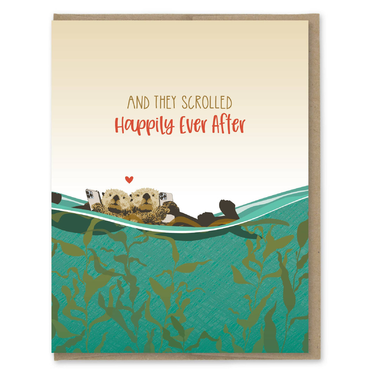Modern Printed Matter - Scrolled Ever After Wedding Card