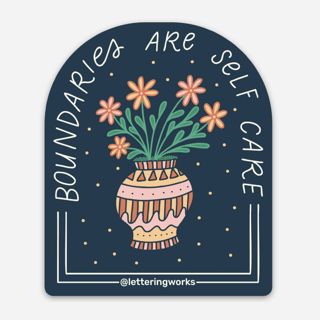 Lettering Works - Boundaries are Self Care Sticker