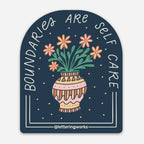 Lettering Works - Boundaries are Self Care Sticker