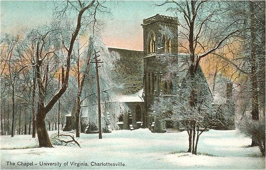 Found Image Press - Postcard - Winter Chapel, University of Virginia