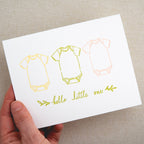 Kindred Letterpress - Onesie Baby Card | Letterpress Baby Card