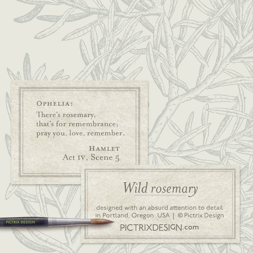 Pictrix Design - "Wild rosemary" A6 sympathy card 