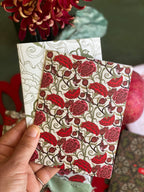 re:mused studio - Carnation Pomegranate (red) A2 Greeting Card:
