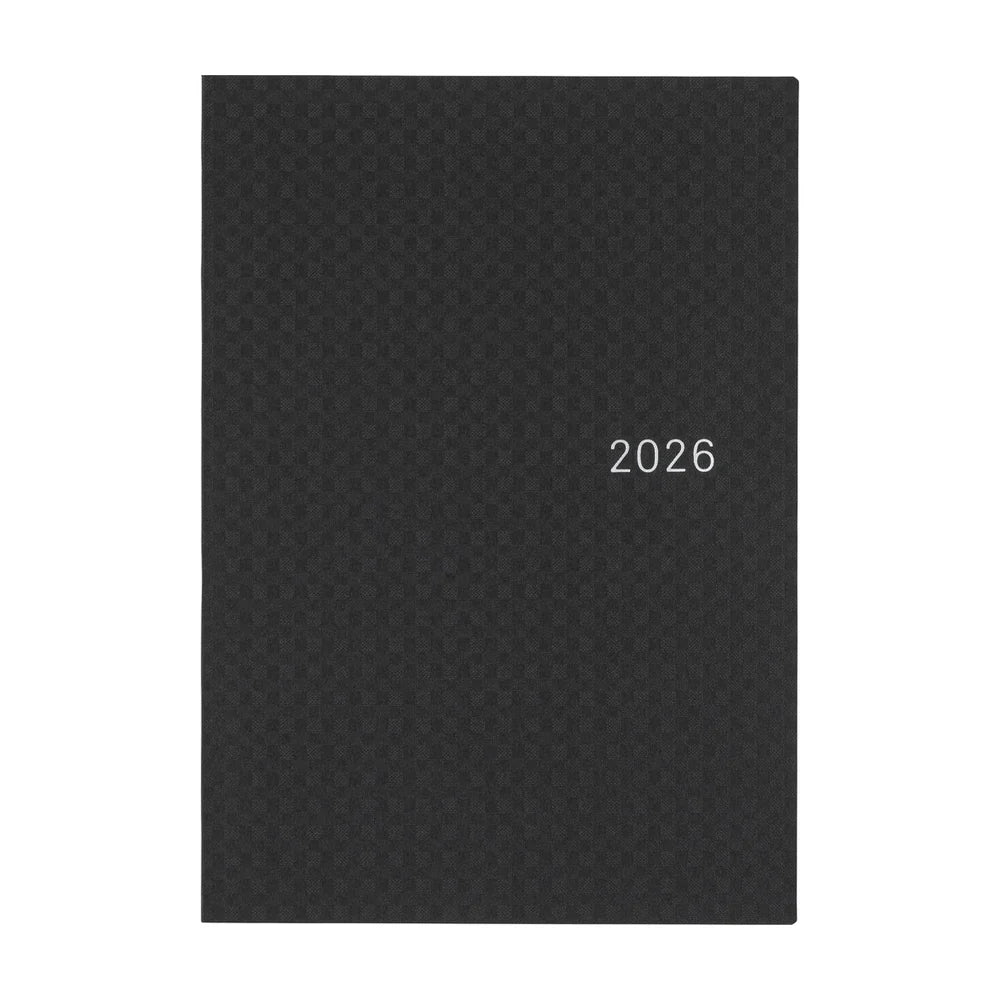Hobonichi, Techo 2026 HON A5, Paper Series, Black Gingham