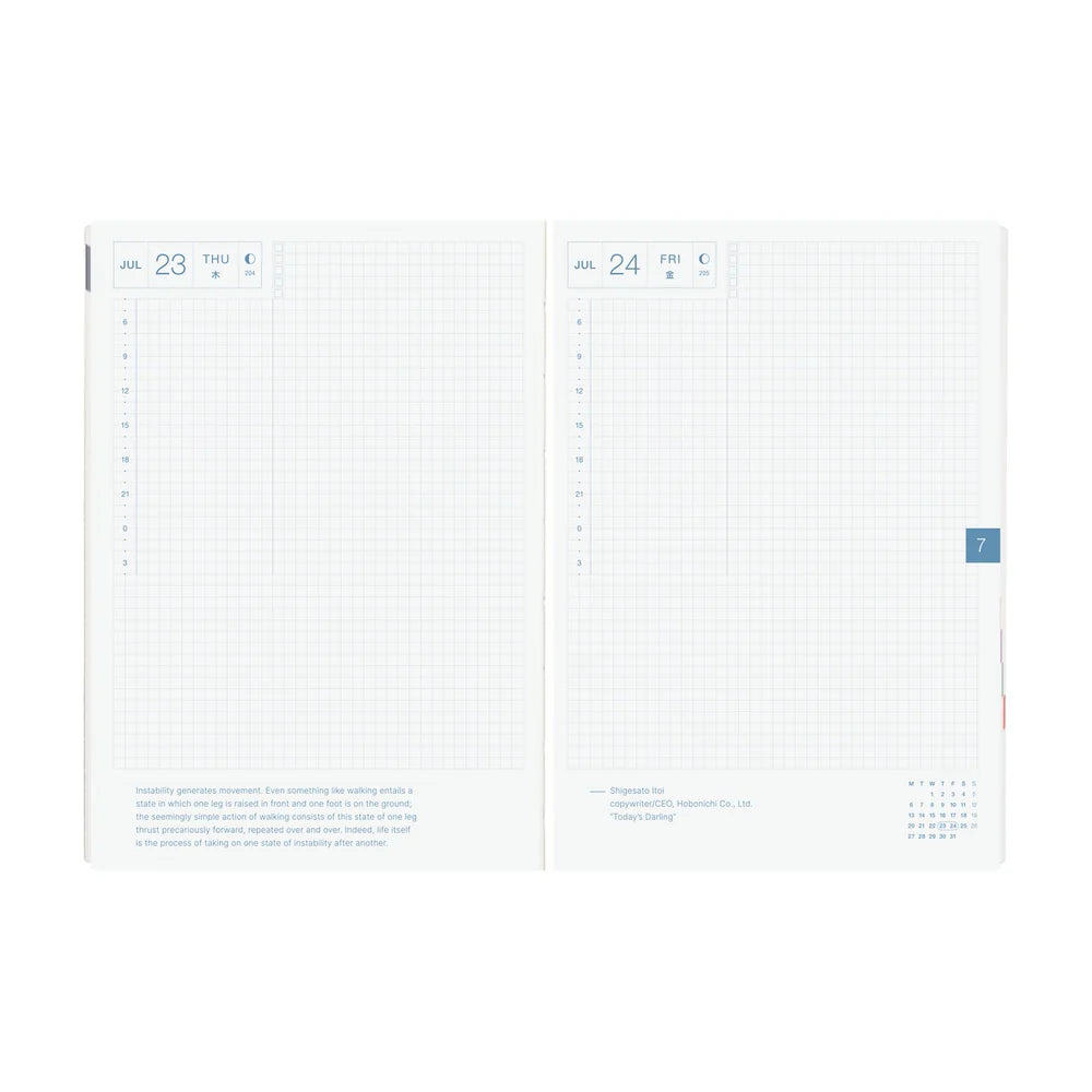 Hobonichi, Techo 2026 HON A5, Paper Series, Black Gingham