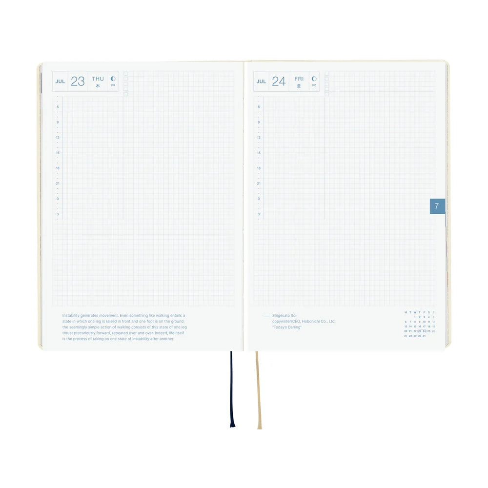 Hobonichi, Techo 2026 HON A5, Slash, Ivory