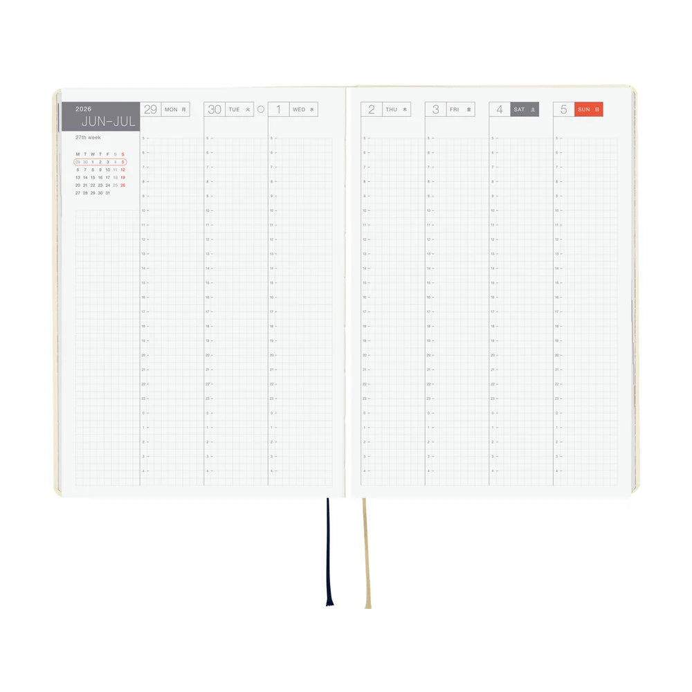 Hobonichi, Techo 2026 HON A5, Slash, Ivory