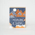 Egg Press Manufacturing - Mountains Of Thanks Letterpress Greeting Card