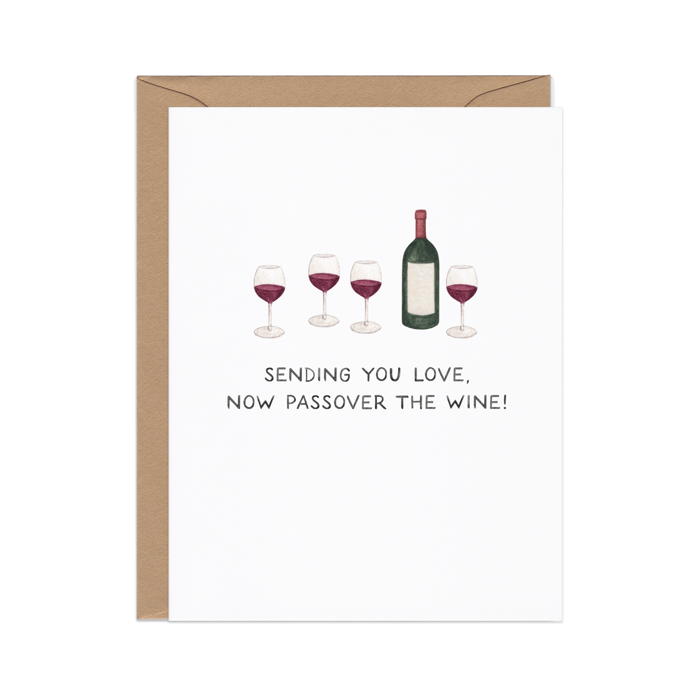 Amy Zhang - Sending Love And Wine — Passover Jewish Holiday Card