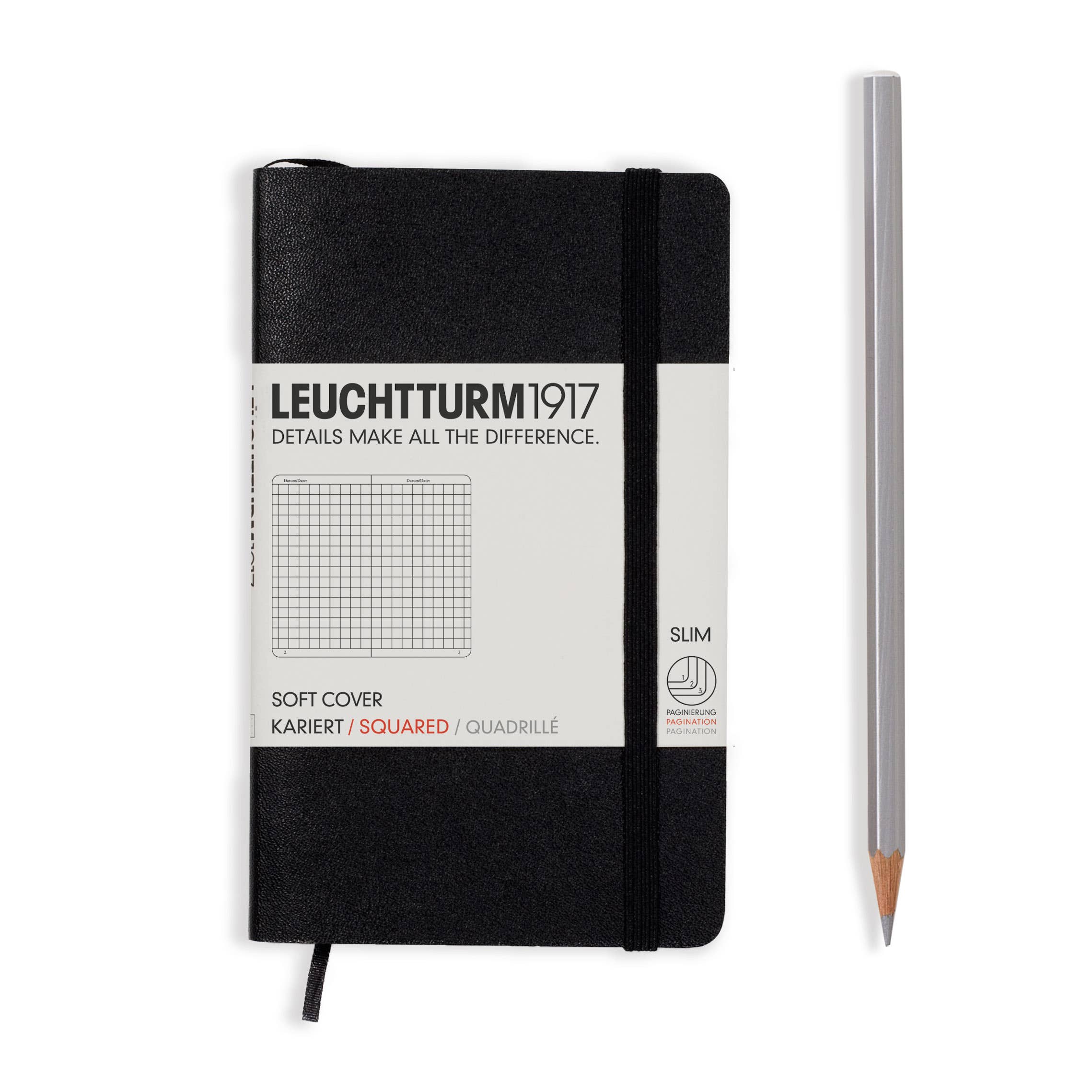 Leuchtturm1917- Notebooks - Pocket (A6): Black / Hardcover / Ruled