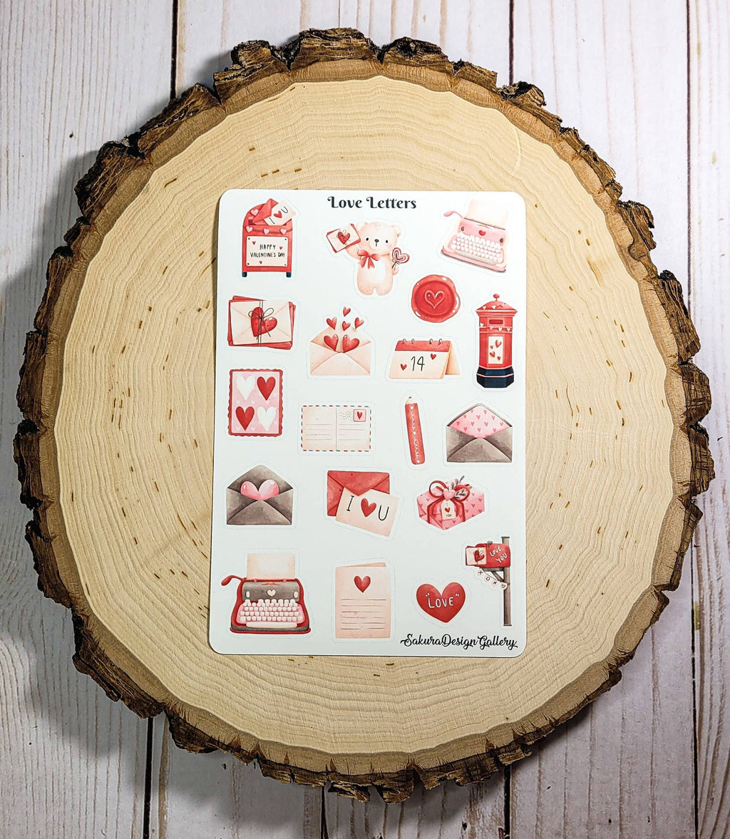 Sakura Design Gallery - Love Letters Valentine’s Day Sticker Sheet