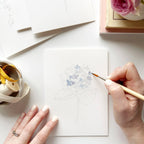 emily lex studio - Garden flowers paintable watercolor notecard set