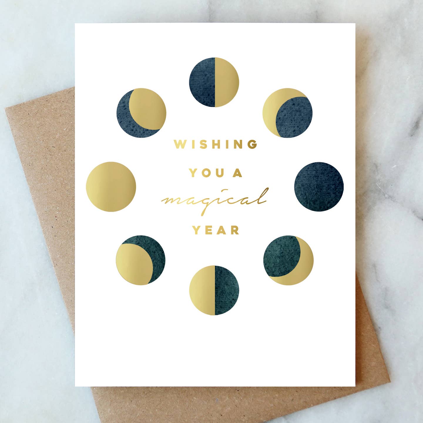Abigail Jayne Design - Phases of the Moon Birthday Greeting Card